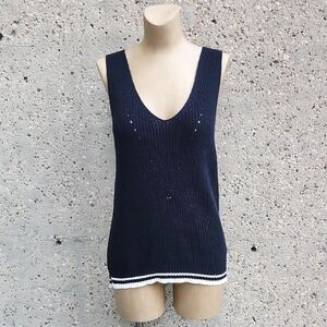 John + Jenn Black Knit Tank Top Sweater Vest